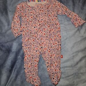 Magnetic Me Pink Floral Kids Footie